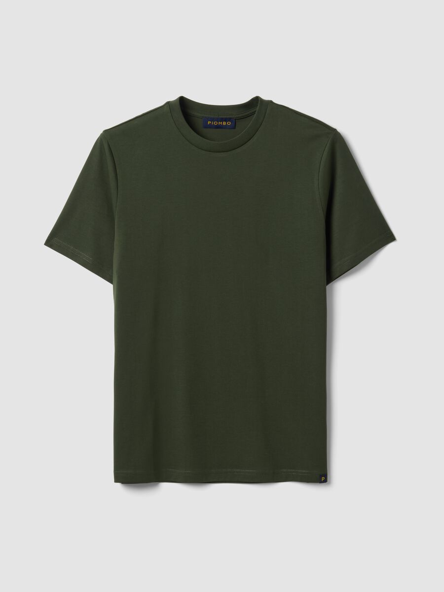 Green Supima Cotton Crew-Neck T-Shirt, Regular Fit_0