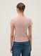 Fitted short-sleeve stretch cotton pink t-shirt_3
