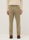Beige stretch cotton chino trousers with a regular fit_1