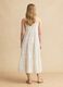 White pure cotton midi dress with embroidery_2