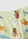 Regular fit green newborn pyjamas in pure cotton with animals_3