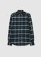 Multicolour checked shirt in pure cotton flannel regular fit_4