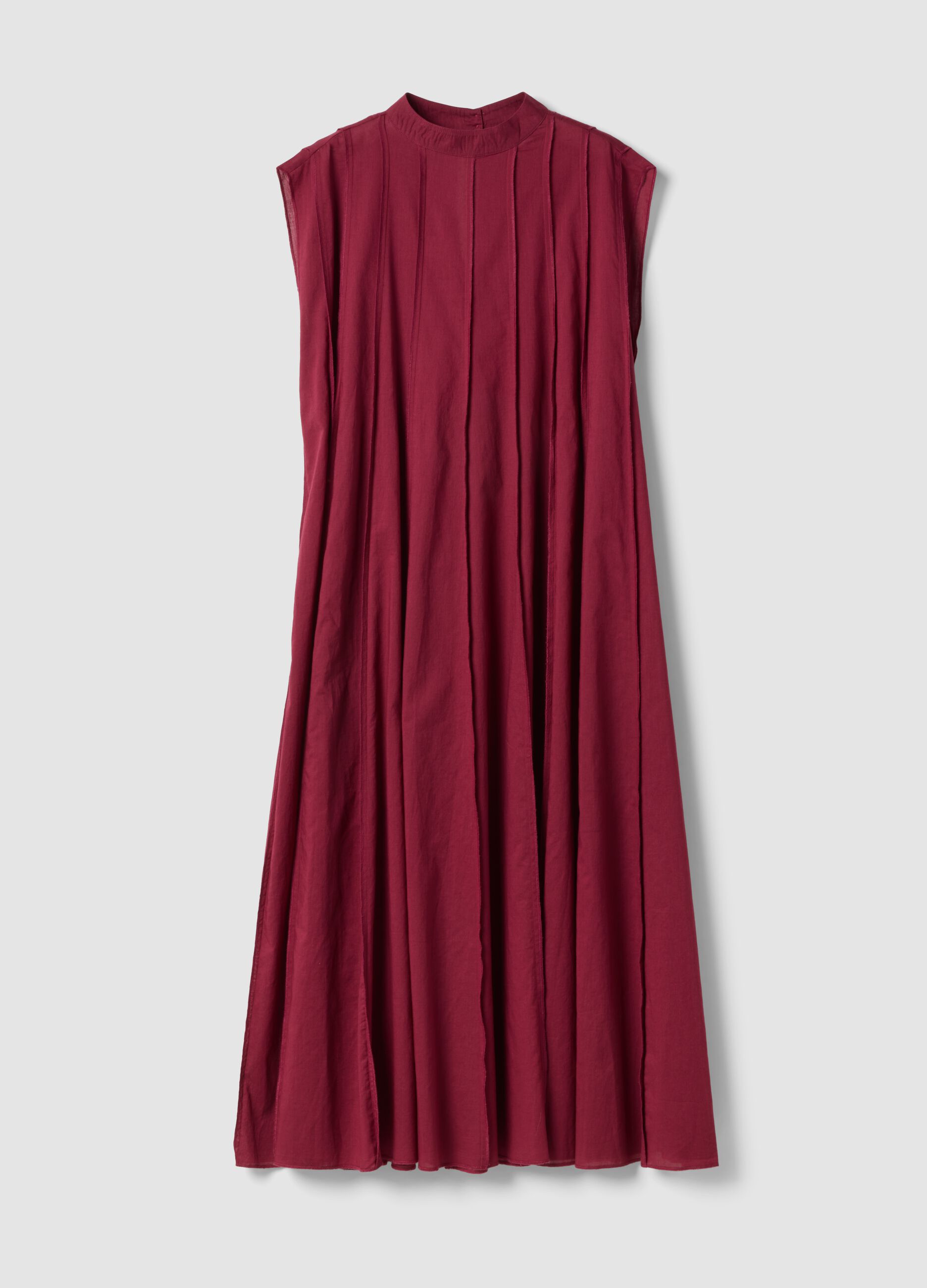 Red pure cotton midi dress