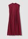 Red pure cotton midi dress_4