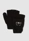 OVS Kids Black Gloves with Cat Design_0