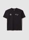 Kinder T-Shirt aus schwarzer reiner Baumwolle im Oversize mit Brooklyn Nets Logo_3