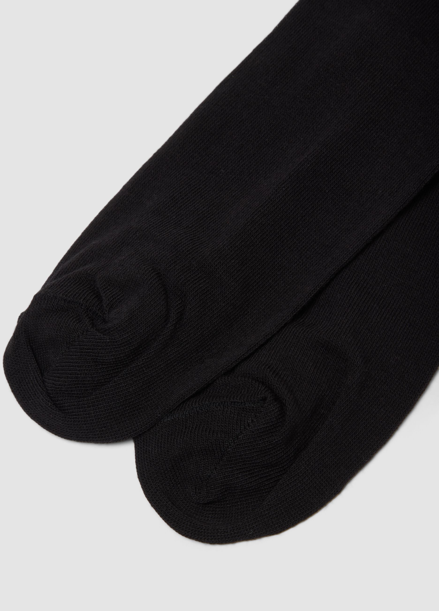 Bipack di calze lunghe nere in cotone elasticizzato
