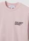 T-shirt rosa relaxed fit em algod&atilde;o puro com estampado_2