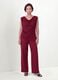 Red wide-leg trousers in viscose blend_0