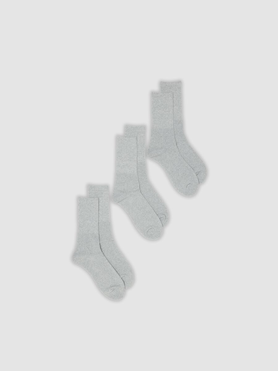 3er-Pack graue Sportsocken aus Stretch-Baumwolle_0