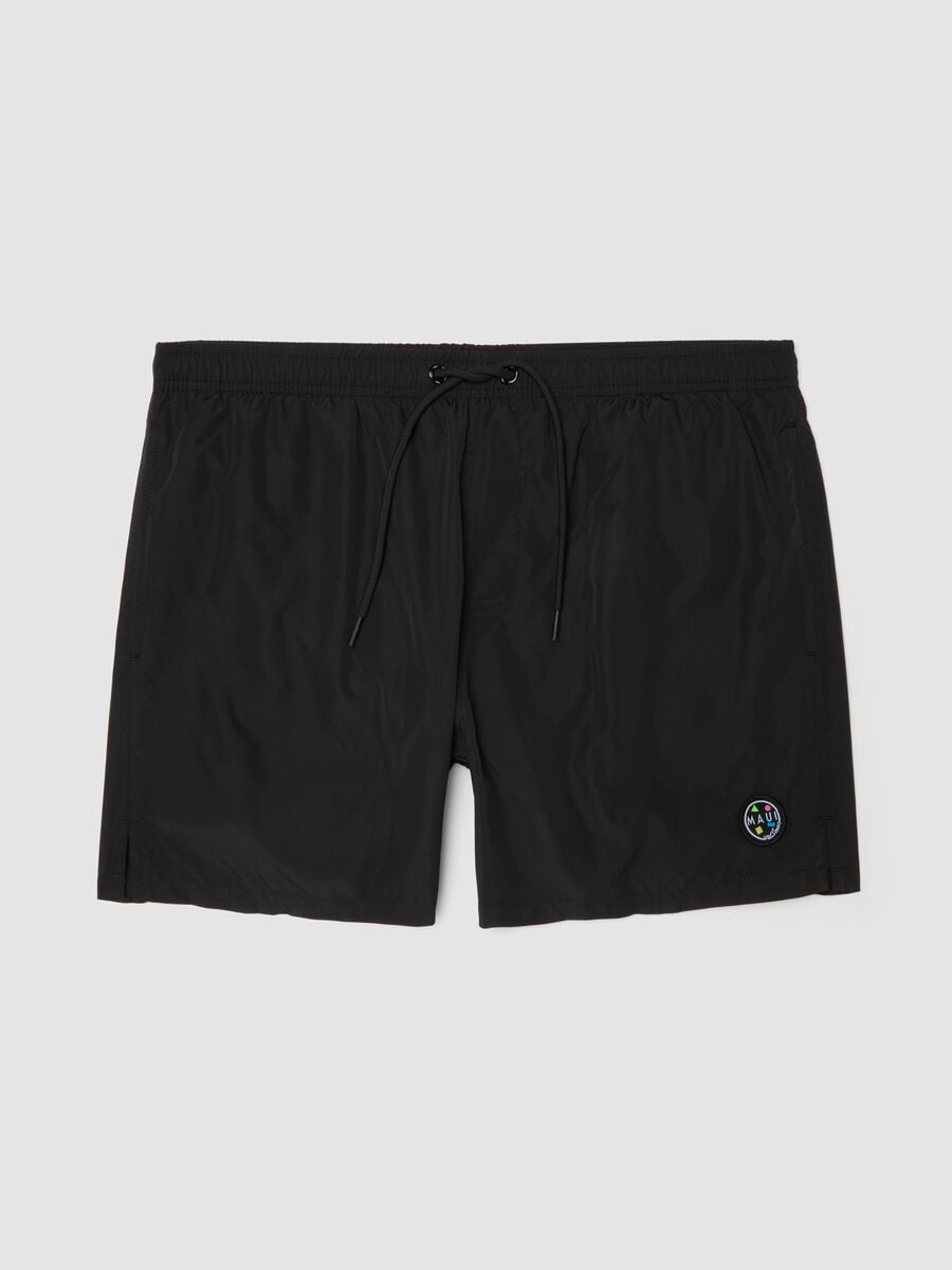 Ba&ntilde;ador tipo b&oacute;xer negro con cintura el&aacute;stica_0