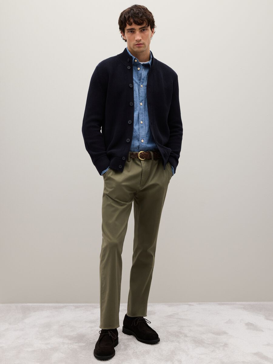 Blue Cardigan in Pure Cotton_2