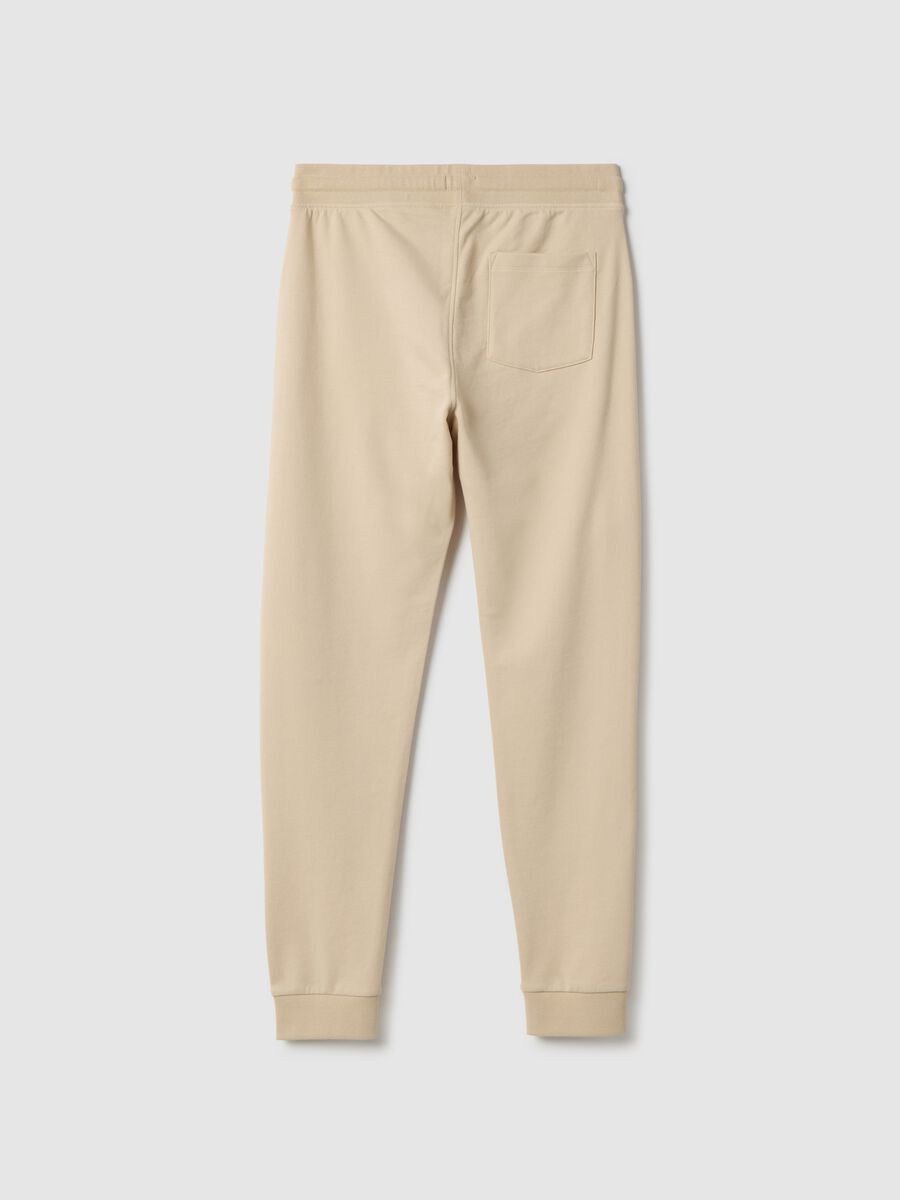 Boys' Beige Pure Cotton Joggers Regular Fit_1