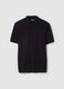 Black pure cotton polo shirt regular fit_4
