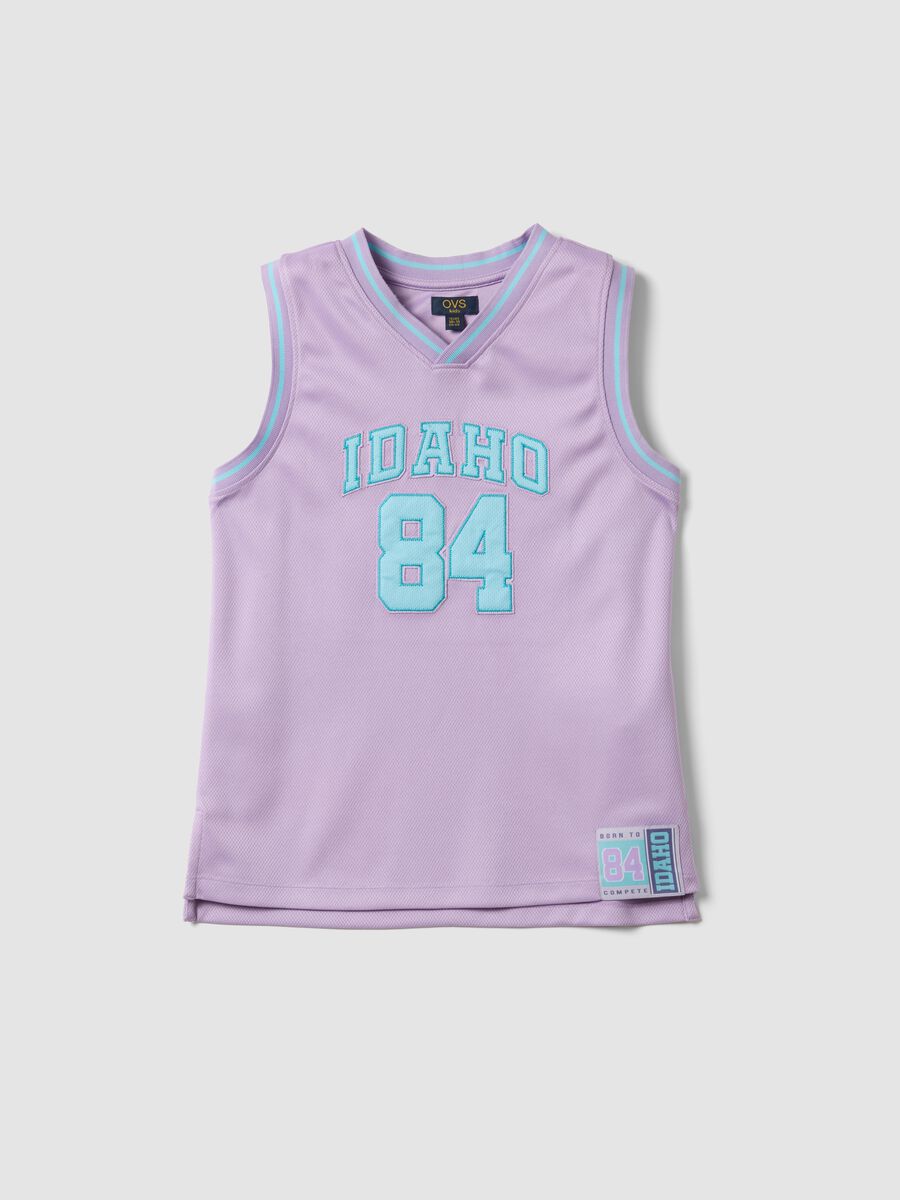 Violettes Tanktop mit V-Ausschnitt_3