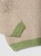 Beige stretch crew-neck jumper in oversized fit_3