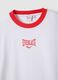 White pure cotton T-shirt regular fit with red trims_5