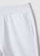 Boys' regular fit white pure cotton short jogger trousers_2