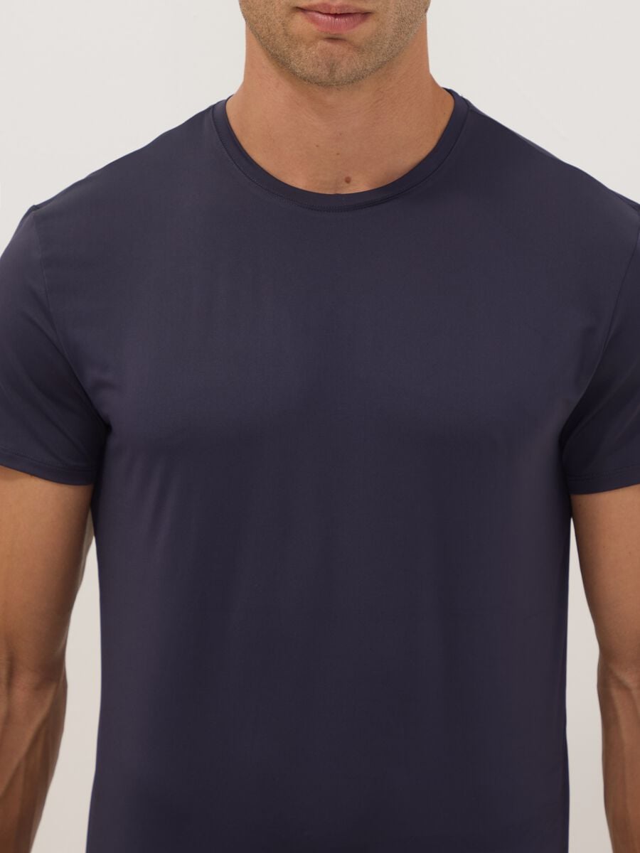2er-Pack blaue T-Shirts aus elastischer Mikrofaser, Regular Fit_1