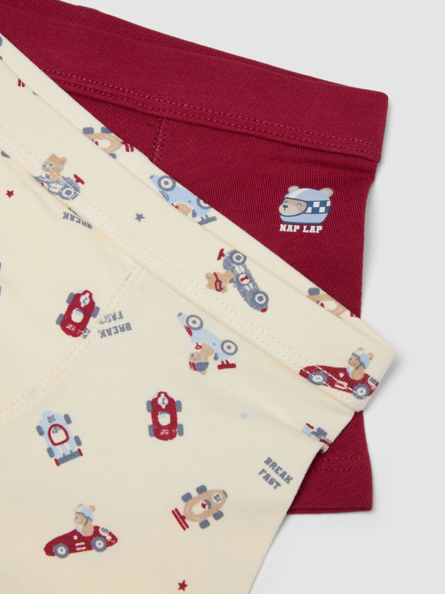 Lot de 3 boxers multicolores en coton bio stretch pour b&eacute;b&eacute; et petit gar&ccedil;on_2