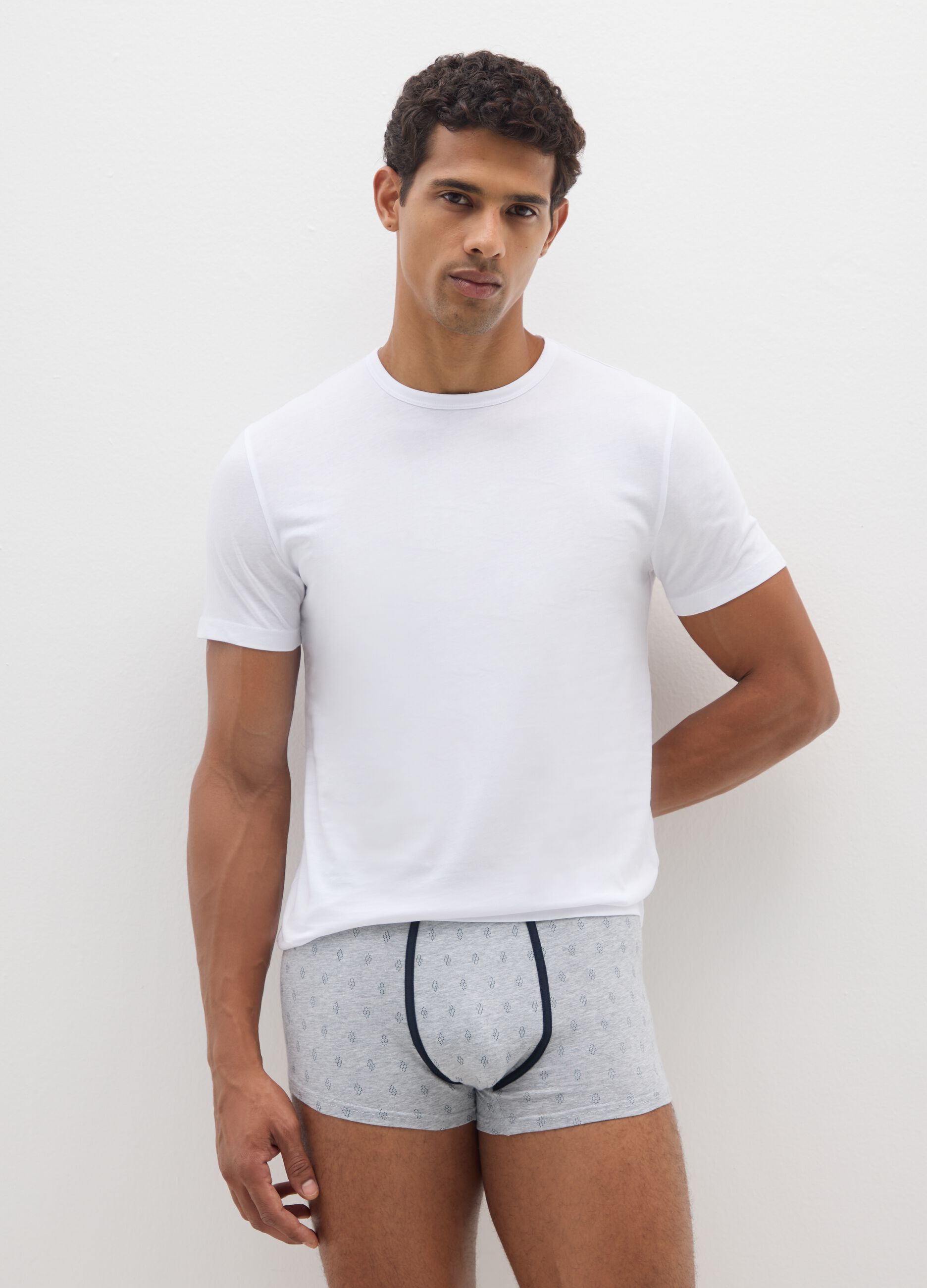 Set of multicolour pure cotton regular fit tripack boxers