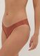 Orangefarbene Stretch-Badehose mit Glitzerstruktur_3