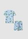 Kids' sky blue pure cotton pyjamas regular fit with prints_1
