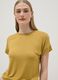 Yellow short-sleeve stretch viscose T-shirt_0