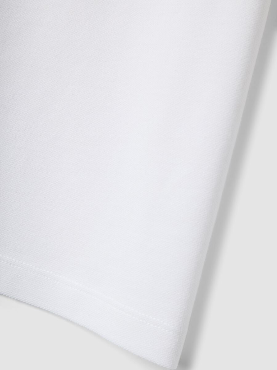 Boys&rsquo; white organic cotton polo shirt, regular fit_3