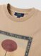 Beige pure cotton T-shirt with floral print_1