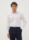 White slim-fit pure cotton shirt with French collar, non-iron_0