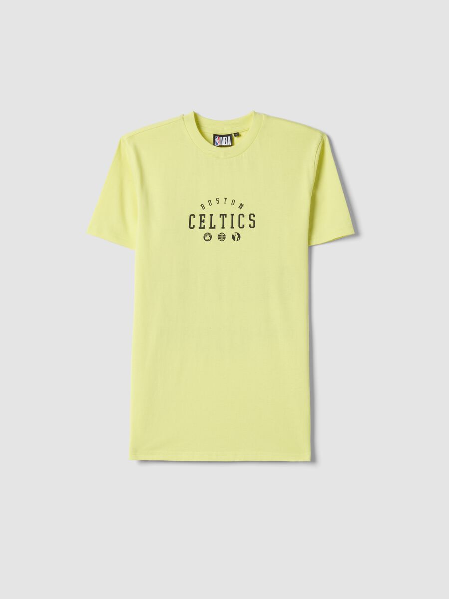 Boys' yellow pure cotton T-shirt relaxed fit Celtics_3