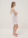 White sleeveless pure cotton nightdress with floral embroidery_1