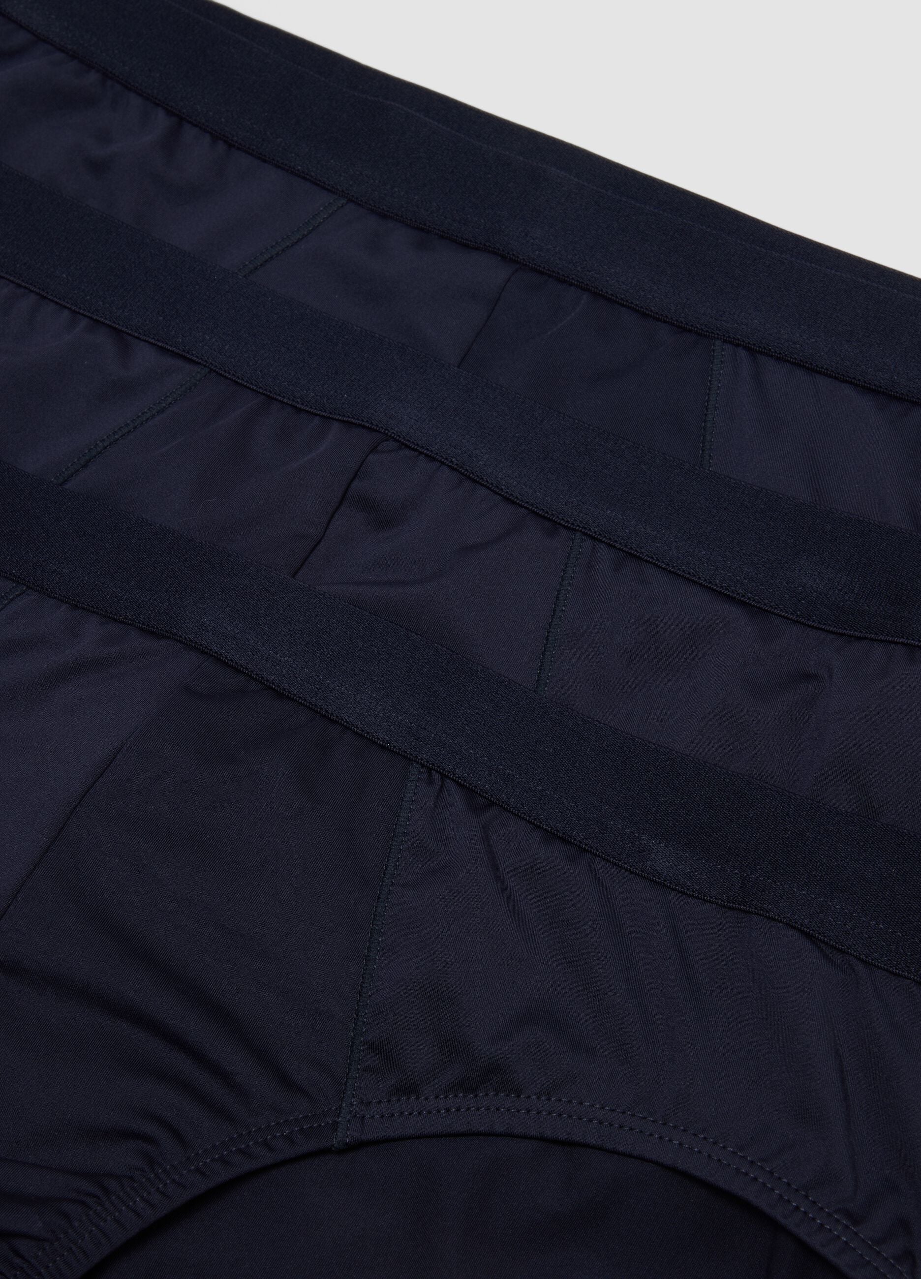 3er-Pack blaue Slips aus elastischer Mikrofaser