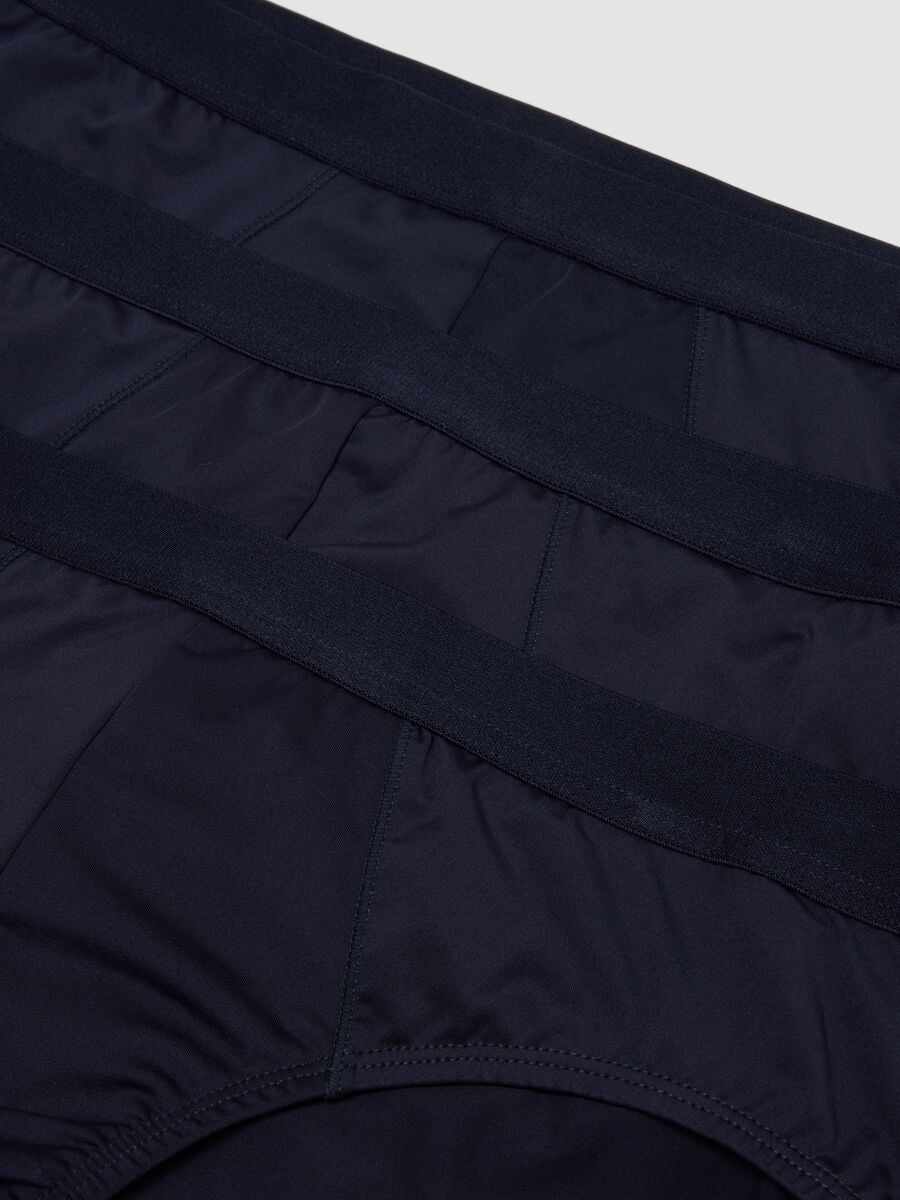 3er-Pack blaue Slips aus elastischer Mikrofaser_2