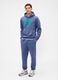 Blue Cotton Blend Trousers_0