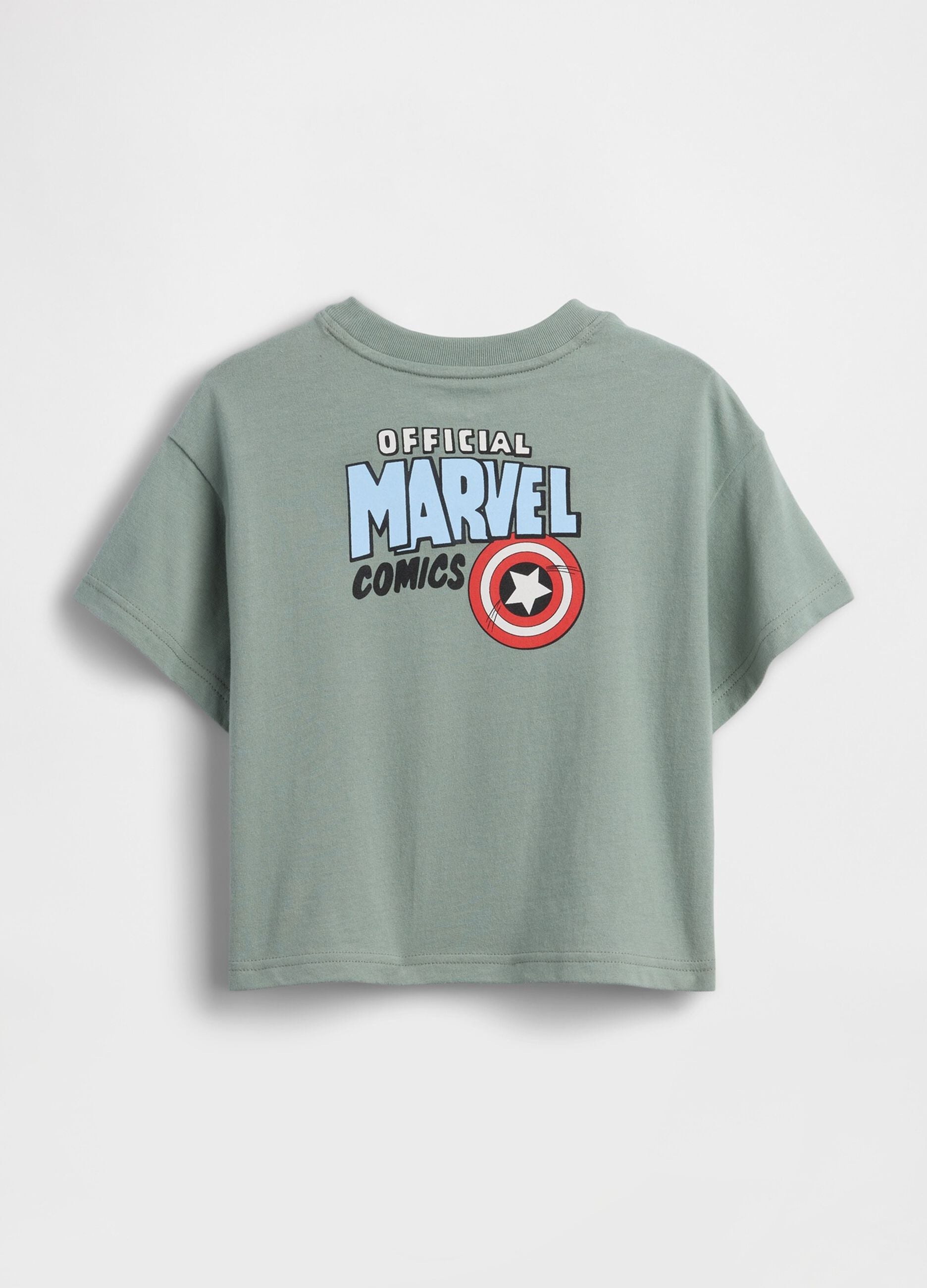 T-shirt de manga curta em algod&atilde;o puro com estampado