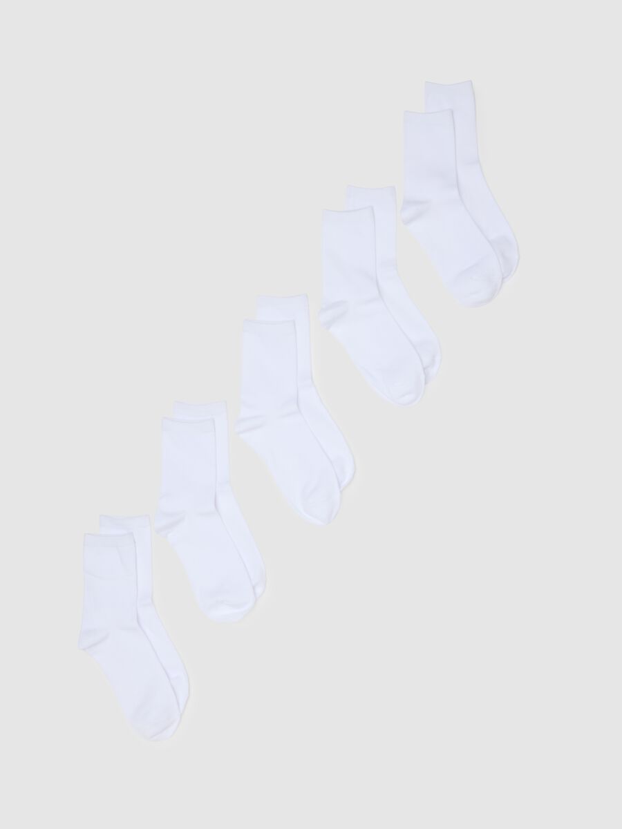 Multipack of white socks in regular fit cotton blend_0