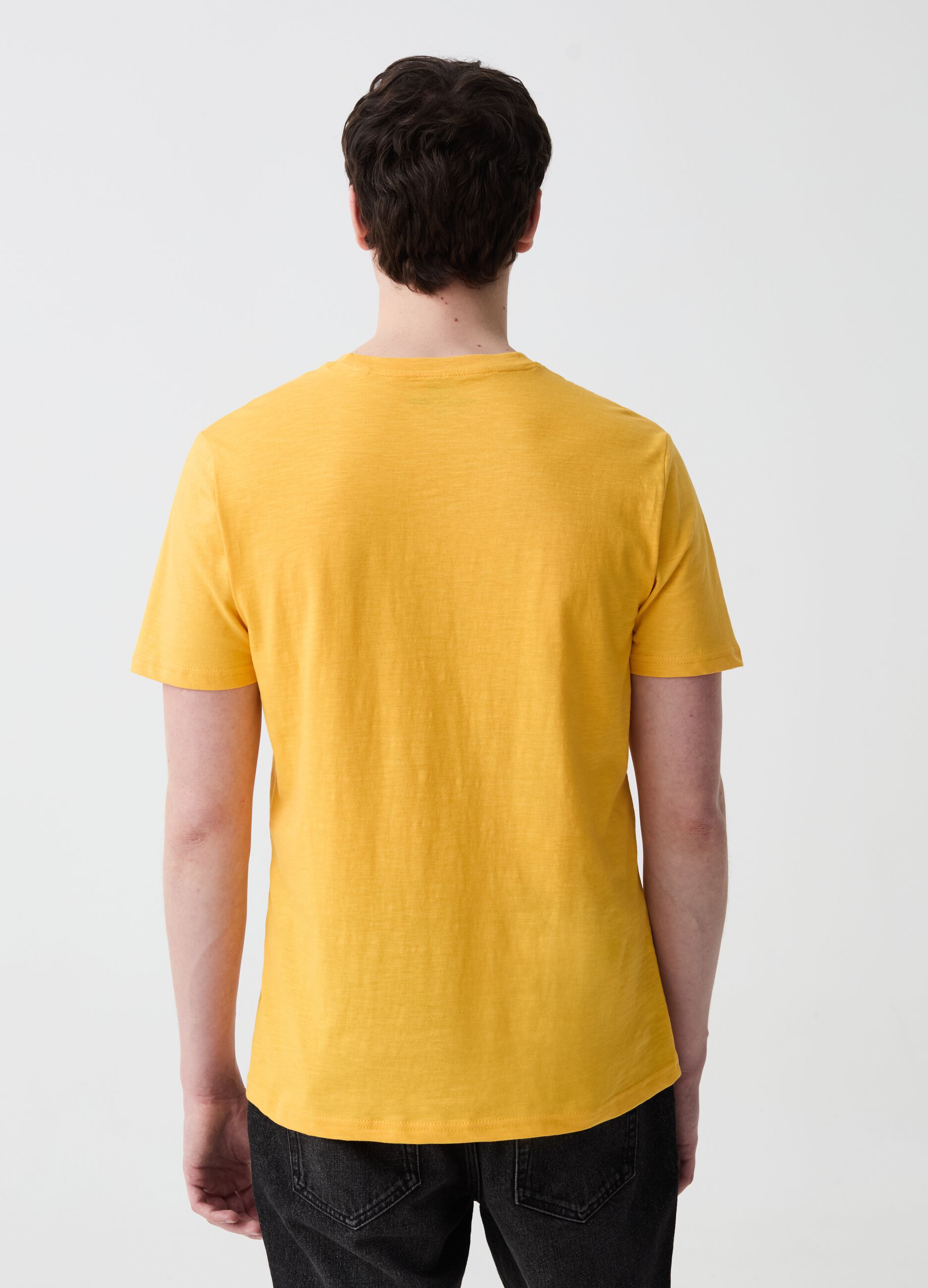 Cotton T-shirt with ramen print