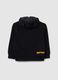 Children's black pure cotton hoodie regular fit_1