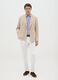 Men's beige slim fit blazer_0
