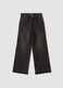 Jeans neri culotte in misto cotone, lyocell e viscosa per ragazza_3
