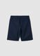 Boys&rsquo; blue linen and cotton blend regular-fit shorts_1