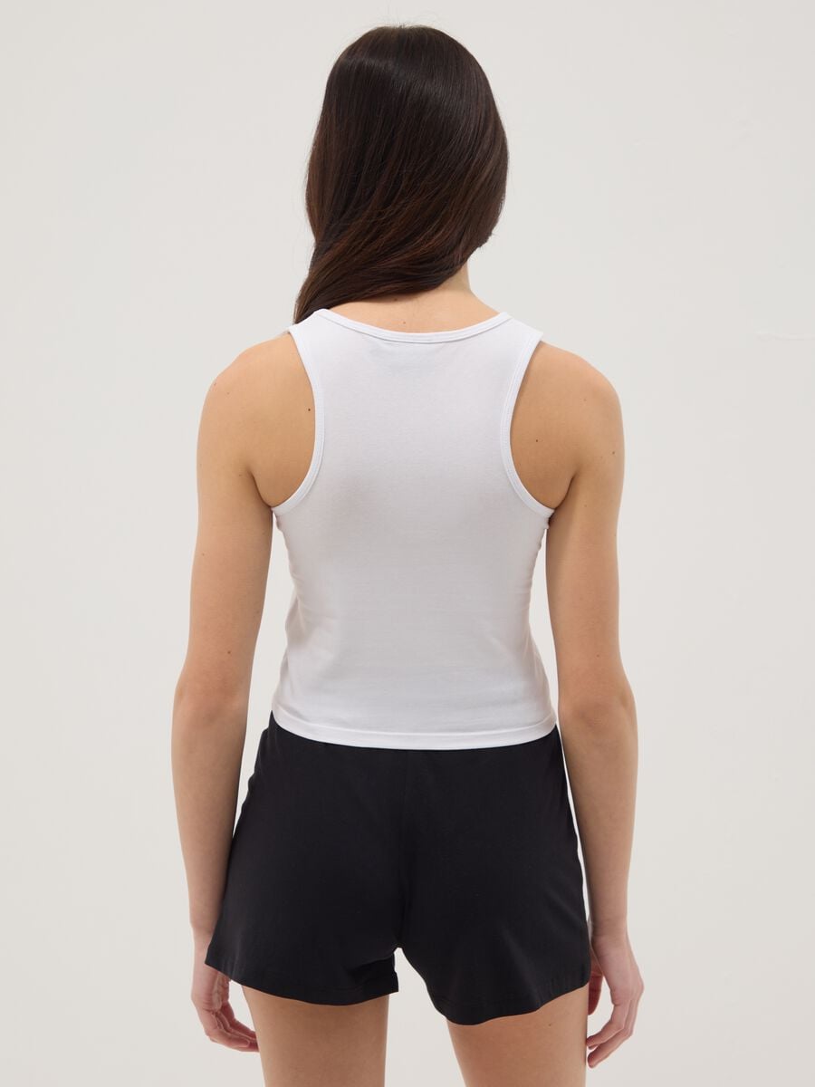 Camiseta de tirantes blanca de algod&oacute;n el&aacute;stico_1