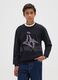 Boys' oversized pure cotton black sweatshirt_0