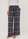 Blue checked pure viscose pyjama trousers_2