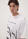 T-shirt branca em algod&atilde;o puro com estampado vegetal_2