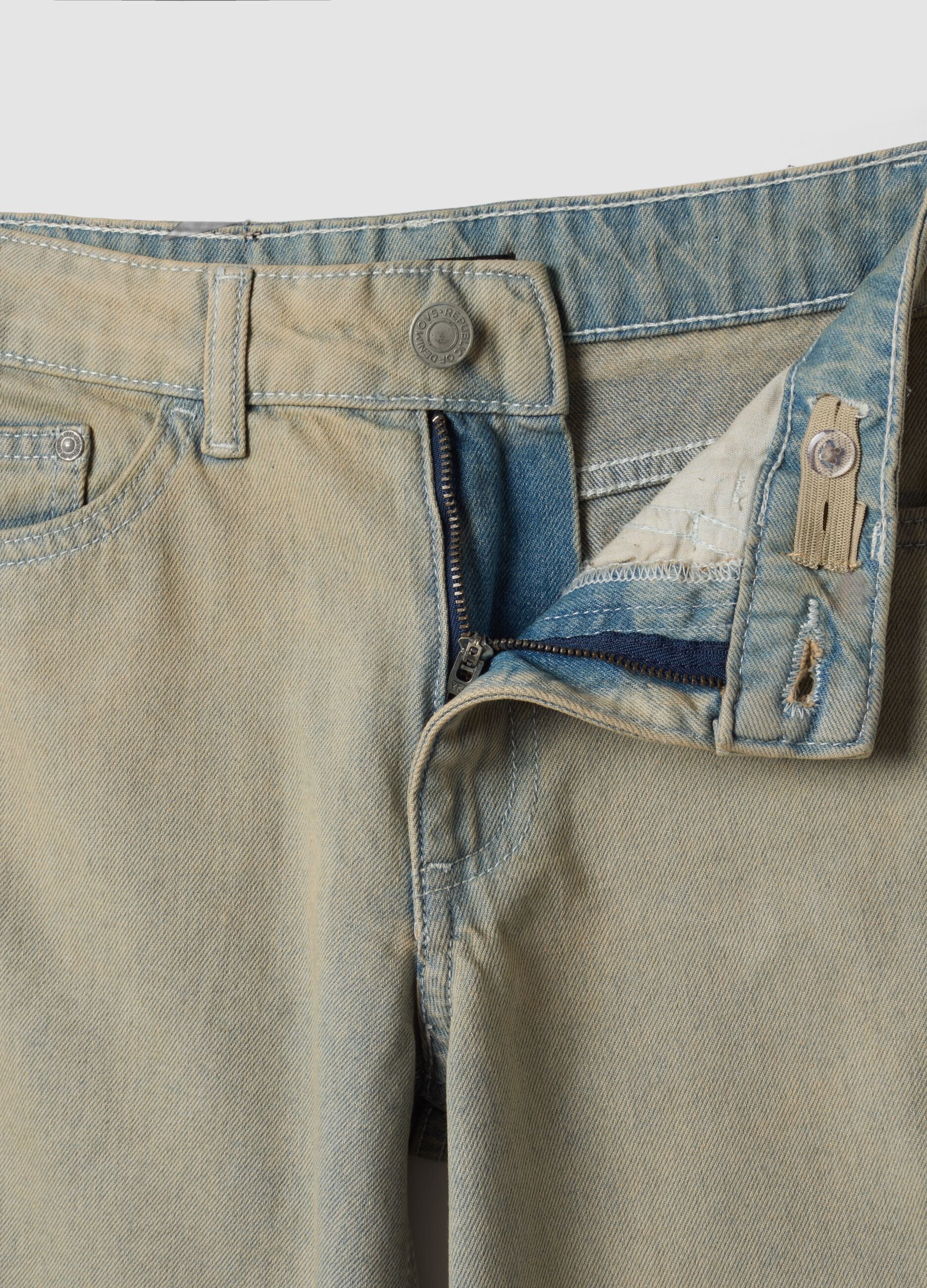 Girls&rsquo; grey wide-leg pure cotton jeans
