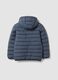 Grey Ultralight padded hooded jacket with zip for boys_5