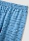 Blauer Pyjama aus reiner Bio-Baumwolle mit Rundhalsausschnitt_2